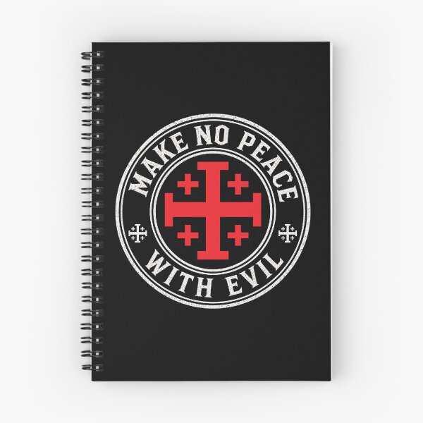 Item preview, Make No Peace with Evil Knight Templar Jerusalem Cross designed and sold by D4nnyBoiArt.