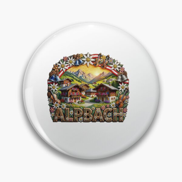 Item preview, Alpbach Alpine Mosaic Travel Sticker Summer Souvenir designed and sold by Imaginarium of Chaos falcon88 .