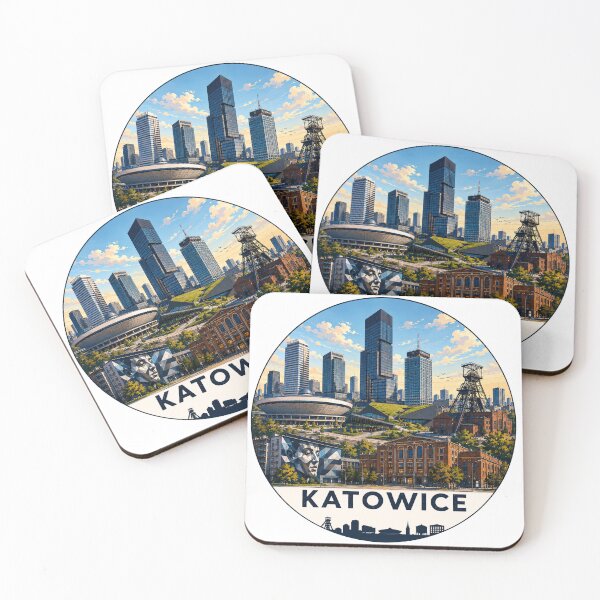 Item preview, Katowice Landmark Skyline Travel Sticker designed and sold by Beyond Destinations.