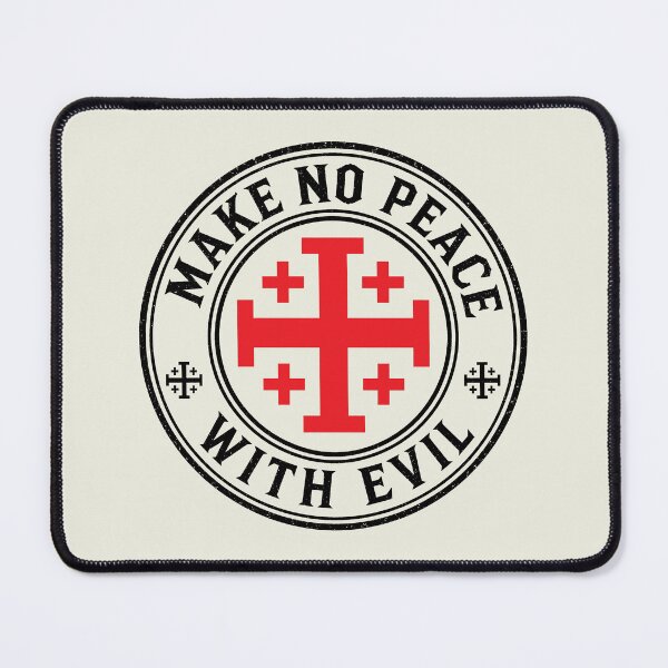 Item preview, Make No Peace with Evil Knight Templar Jerusalem Cross 2 designed and sold by D4nnyBoiArt.