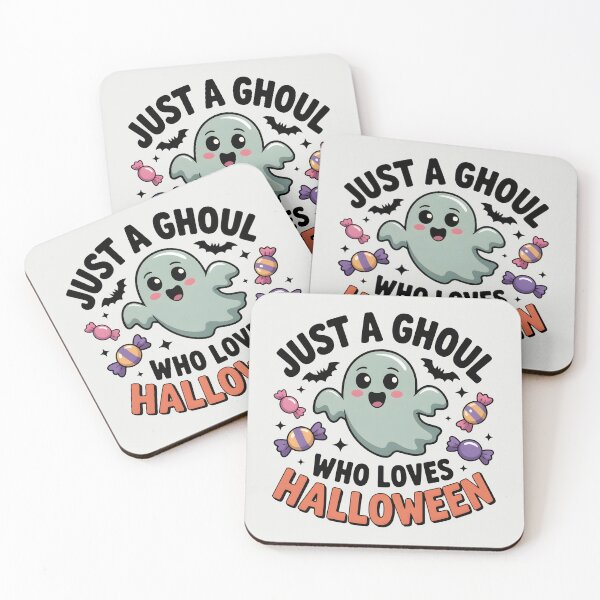 Item preview, Just a Ghoul Who Loves Halloween – Cute Halloween Ghost Design designed and sold by Jollys-ArtShop.