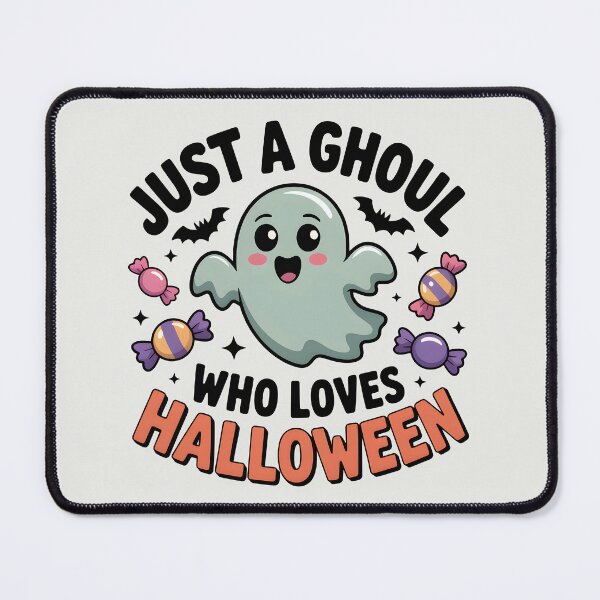 Item preview, Just a Ghoul Who Loves Halloween – Cute Halloween Ghost Design designed and sold by Jollys-ArtShop.