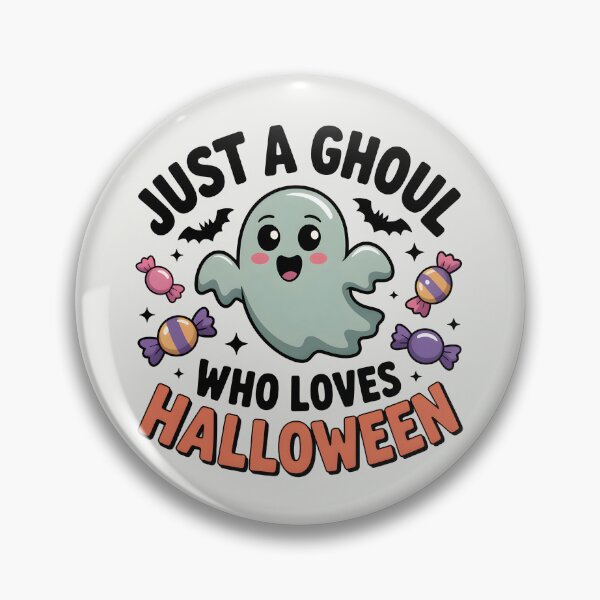 Item preview, Just a Ghoul Who Loves Halloween – Cute Halloween Ghost Design designed and sold by Jollys-ArtShop.