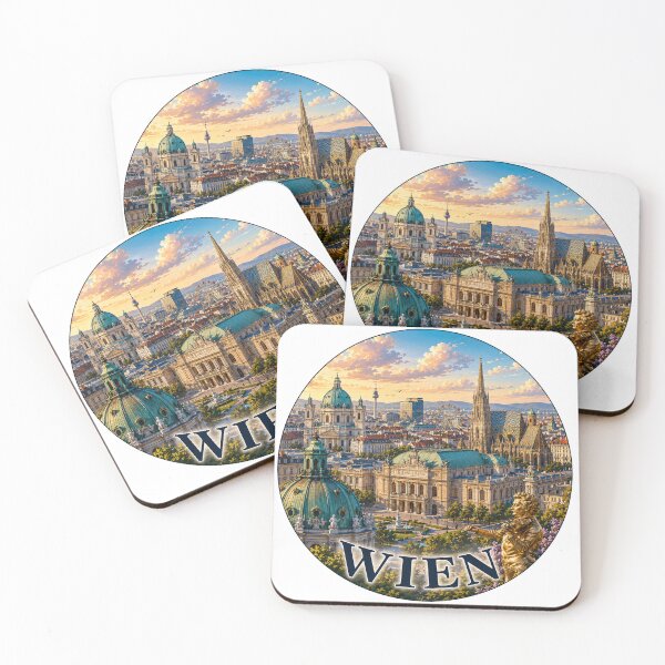 Item preview, Vienna Landmark Skyline Travel Sticker designed and sold by Beyond Destinations.