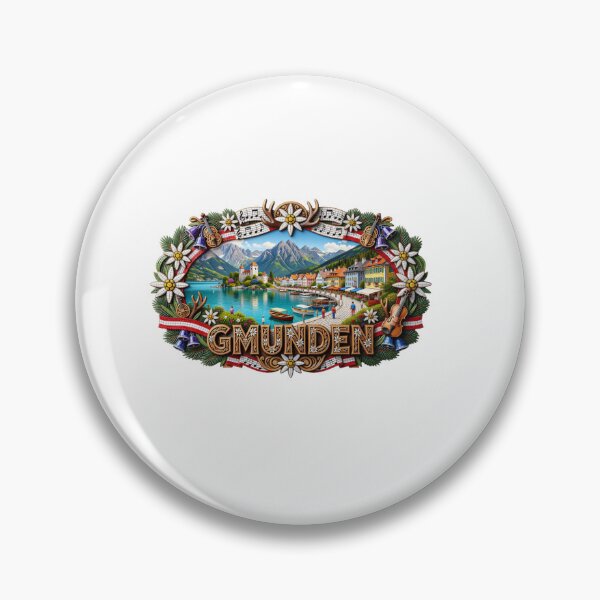 Item preview, Gmunden Lakeside Mosaic Travel Sticker Summer Souvenir designed and sold by Imaginarium of Chaos falcon88 .