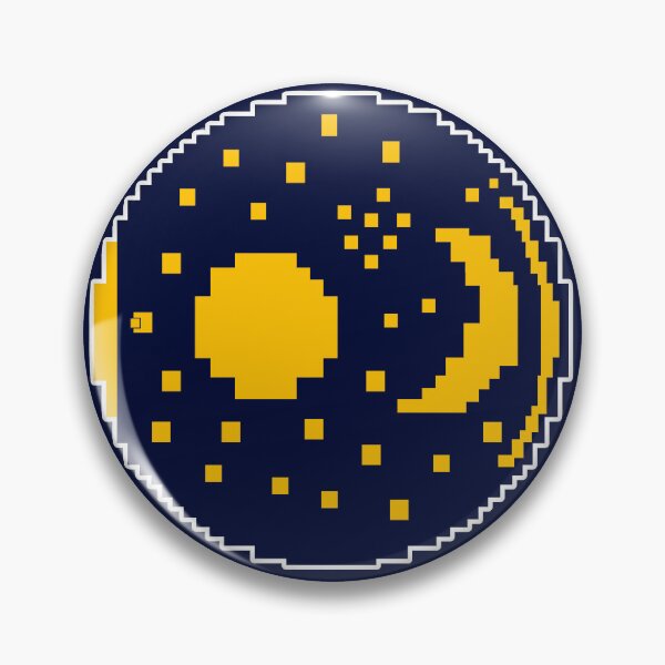 Item preview, Nebra Sky Disk Pixel Art Retro 8-Bit - Bronze Age Star Map - Gold designed and sold by Message from Earth.