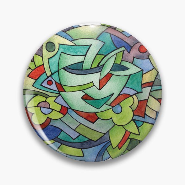 Artikelvorschau, Venedig Karnevalsmaske Buntglas Abstrakte Geometrie Kunst entworfen und verkauft von GunazaArt.