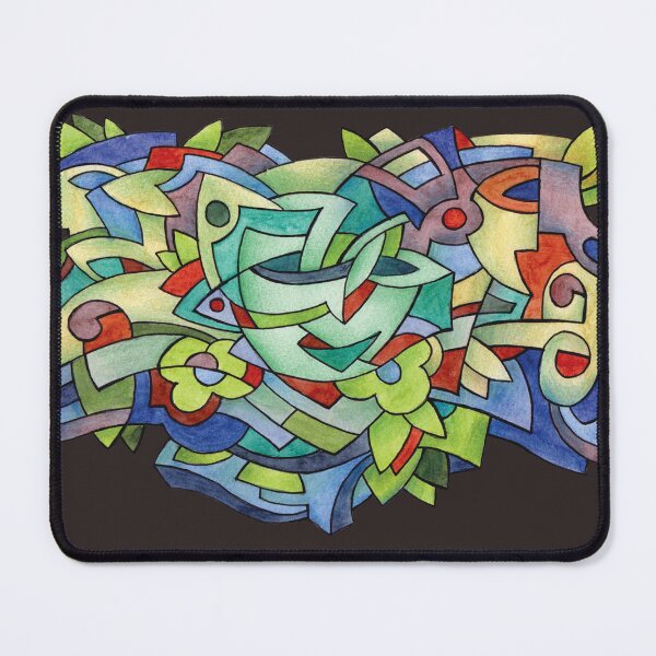 Item preview, Venice Carnival Mask Stained Glass Abstract Geometry Art designed and sold by GunazaArt.