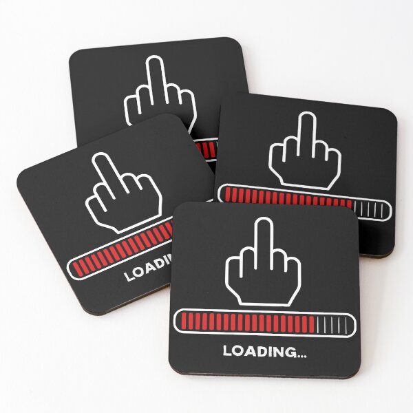 Item preview, Loading Middle Finger Funny Sarcastic Progress Bar Meme Shirt designed and sold by DanielBDesigns.