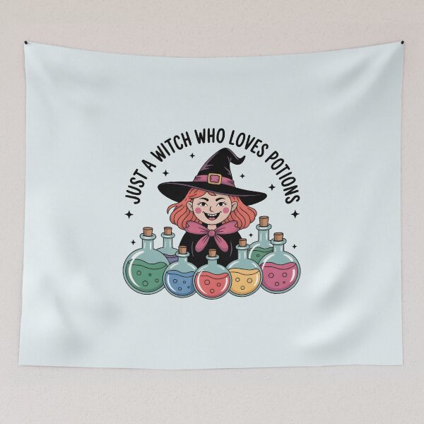 Item preview, Just a Witch Who Loves Potions – Cute Halloween Witch Design designed and sold by Jollys-ArtShop.