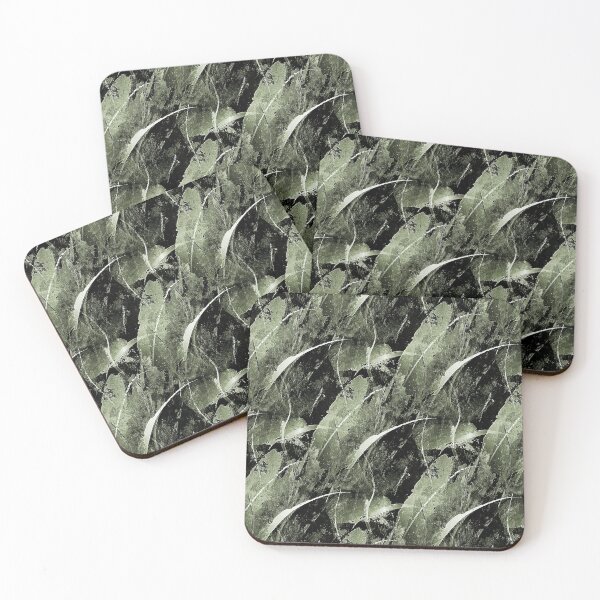 Item preview, Autumn Leaves Grunge Abstract in Green designed and sold by Artistestella.