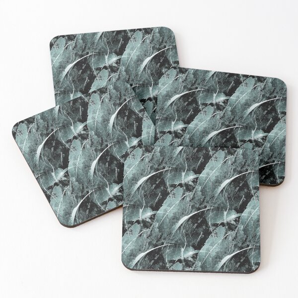 Item preview, Autumn Leaves Grunge Abstract in Teal designed and sold by Artistestella.