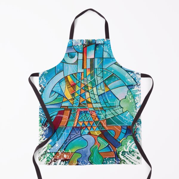 Item preview, Paris Eiffel Tower Stained Glass Abstract Geometry Art designed and sold by GunazaArt.