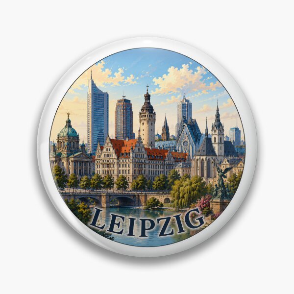 Item preview, Leipzig Landmark Skyline Travel Sticker designed and sold by Beyond Destinations.