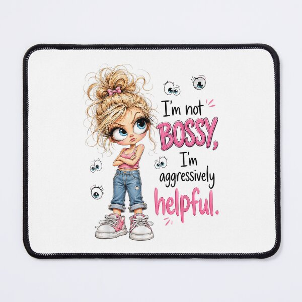 Item preview, I'm Not Bossy I'm Aggressively Helpful Funny Sarcastic Woman Retro designed and sold by abig-eiyana.