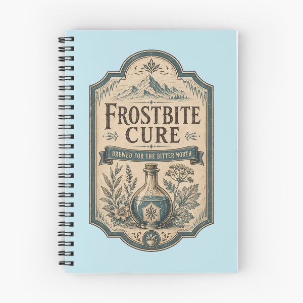 Item preview, Frostbite Cure Alchemy Bottle Label designed and sold by agearb.