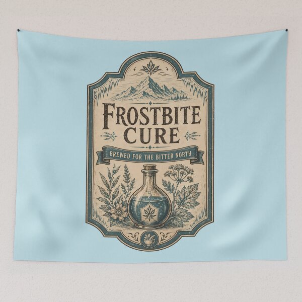Item preview, Frostbite Cure Alchemy Bottle Label designed and sold by agearb.