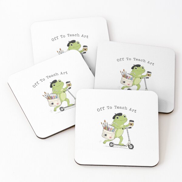 Item preview, Funny Art Teacher Frog Off to Teach Back to School Cute Drawing Design designed and sold by abig-eiyana.