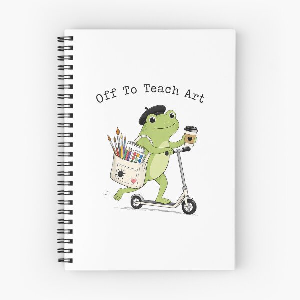 Item preview, Funny Art Teacher Frog Off to Teach Back to School Cute Drawing Design designed and sold by abig-eiyana.