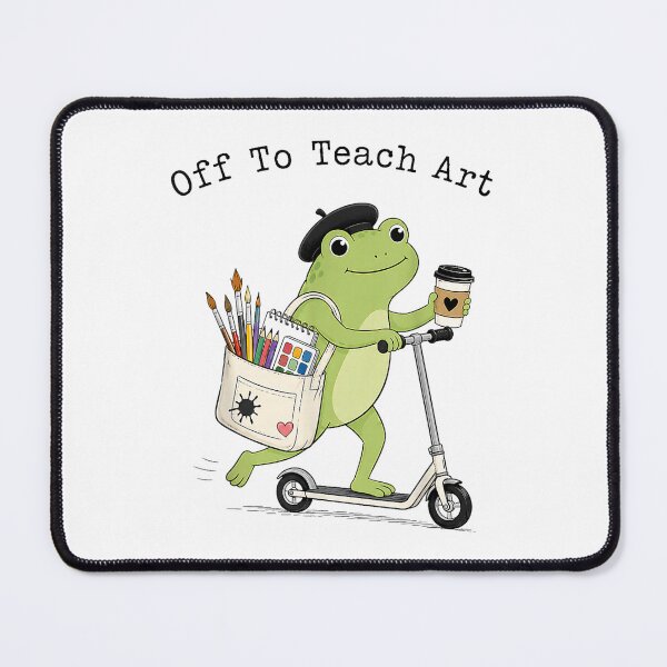 Item preview, Funny Art Teacher Frog Off to Teach Back to School Cute Drawing Design designed and sold by abig-eiyana.