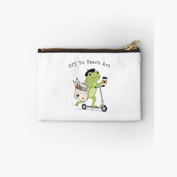 Item preview, Funny Art Teacher Frog Off to Teach Back to School Cute Drawing Design designed and sold by abig-eiyana.