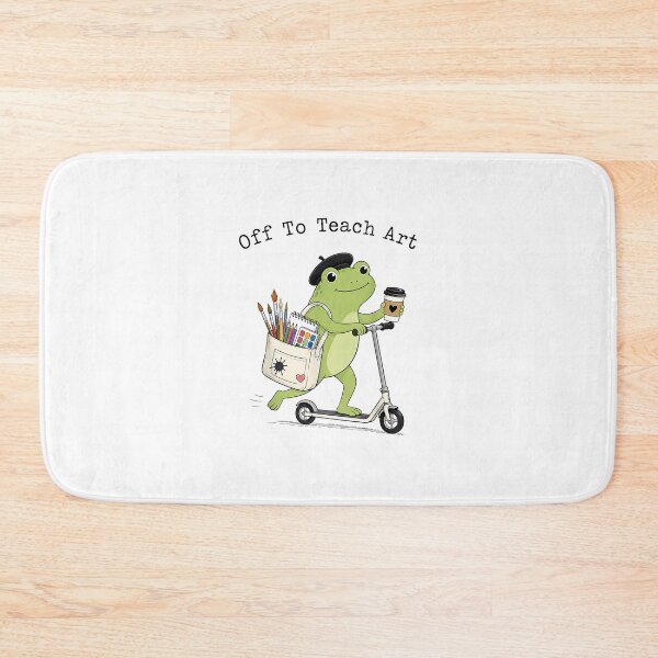 Item preview, Funny Art Teacher Frog Off to Teach Back to School Cute Drawing Design designed and sold by abig-eiyana.