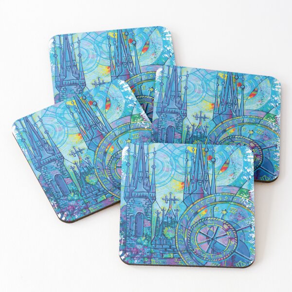 Item preview, Prague Gothic Architecture Stained Glass Abstract Geometry Art designed and sold by GunazaArt.
