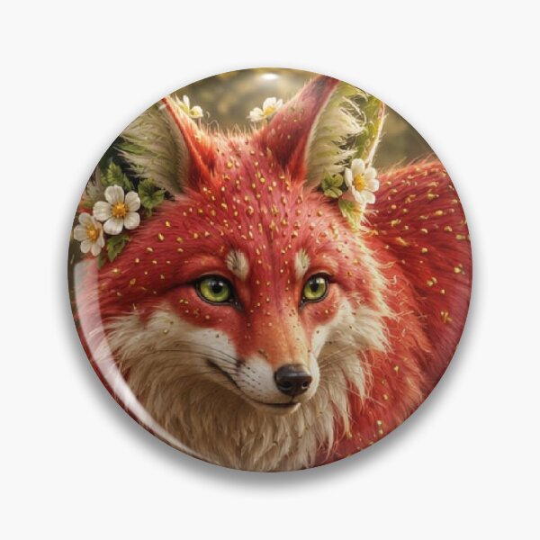 Item preview, Strawberry Fox | Berry Bestiary: Entry 001 | Enchanted Fantasy Woodland Fox designed and sold by Joammiyon.