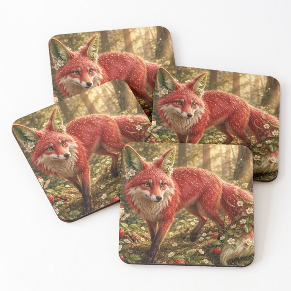 Item preview, Strawberry Fox | Berry Bestiary: Entry 001 | Enchanted Fantasy Woodland Fox designed and sold by Joammiyon.
