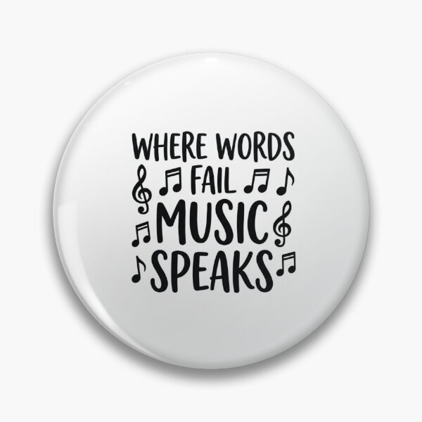 Item preview, Where Words Fail Music Speaks Quote Typography Music Lover Gift designed and sold by raedattia.