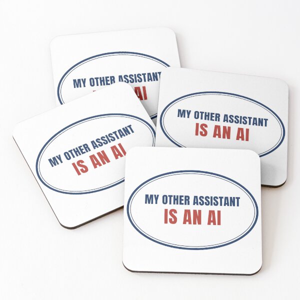 Item preview, My Other Assistant Is An AI - Funny Bumper-Sticker Style AI Humor designed and sold by SortedKit.