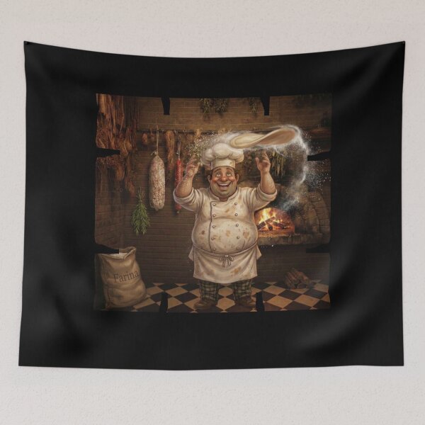 Item preview, Funny Pizza Chef Tossing Dough - Italian Pizzeria Art designed and sold by The store under the battleship :).