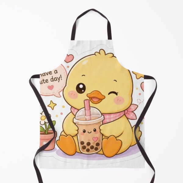 Item preview, Cute Kawaii Duck Sticker | Adorable Yellow Duck with Flower | Pastel Animal Sticker designed and sold by Vegasstickers.