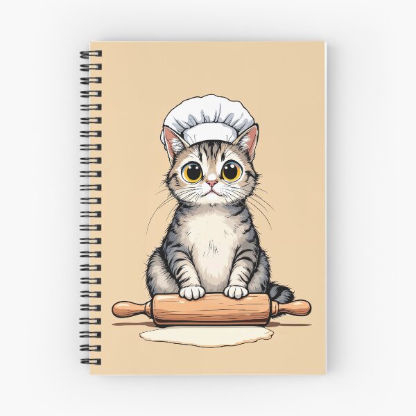 Item preview, Chef Cat Rolling Dough Kawaii Kitty Baker Design designed and sold by store52.