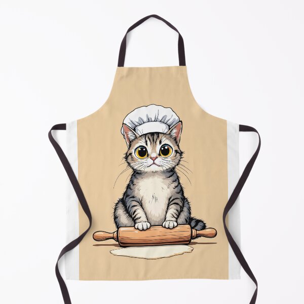 Item preview, Chef Cat Rolling Dough Kawaii Kitty Baker Design designed and sold by store52.