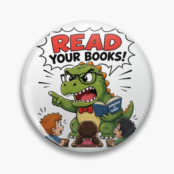 Item preview, Read Your Books Funny Angry Dinosaur Teacher Comic Back To School Shirt designed and sold by Yellowriversss.