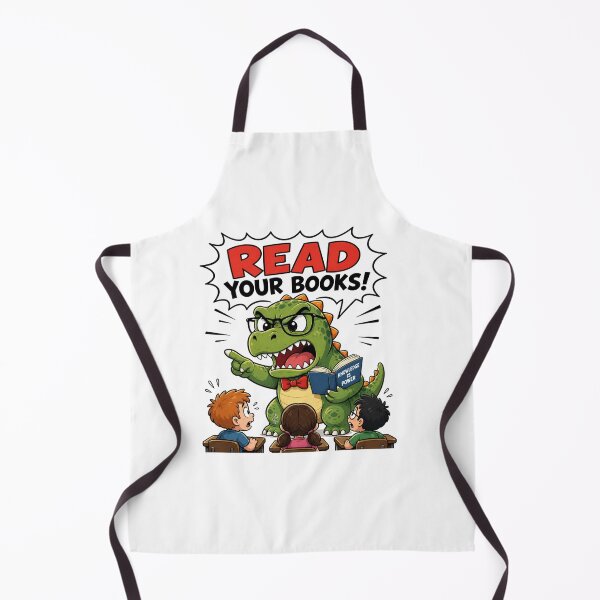Item preview, Read Your Books Funny Angry Dinosaur Teacher Comic Back To School Shirt designed and sold by Yellowriversss.