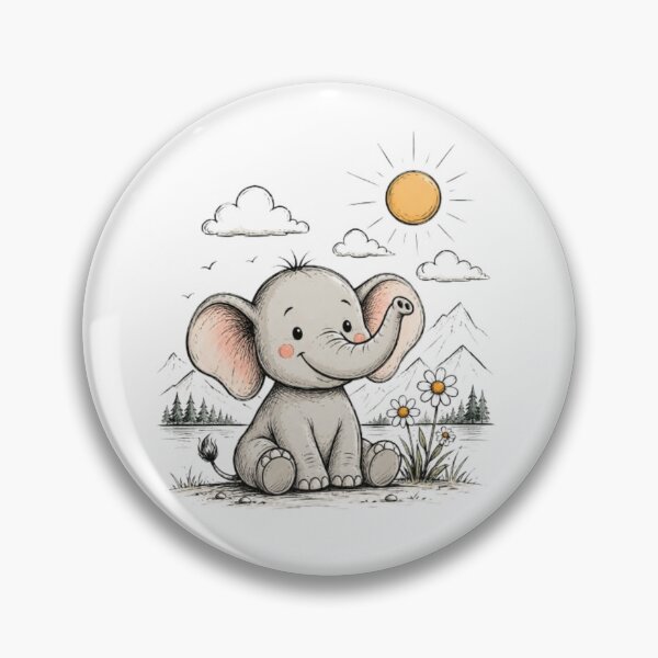 Item preview, Baby Elephant Mountain Landscape designed and sold by Snurly.