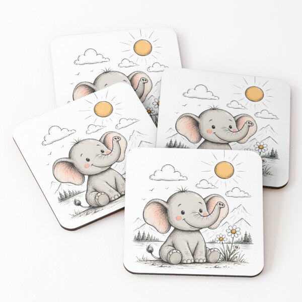 Item preview, Baby Elephant Mountain Landscape designed and sold by Snurly.