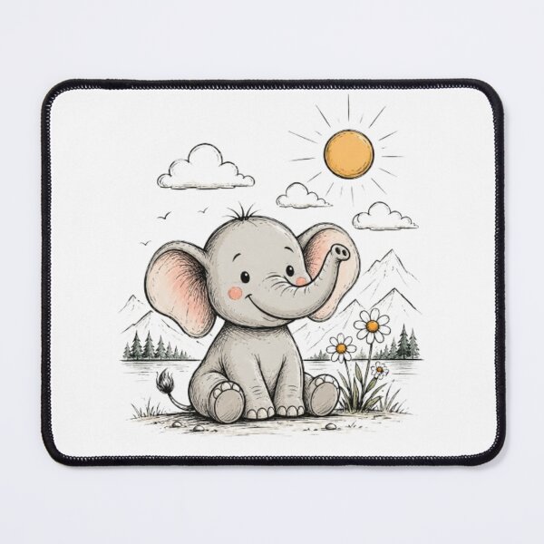 Item preview, Baby Elephant Mountain Landscape designed and sold by Snurly.