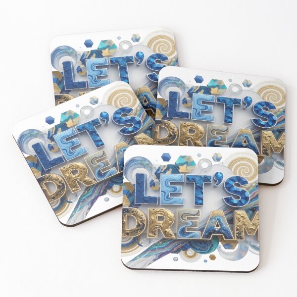 Item preview, Crisp Blue LET'S DREAM Wearable Art designed and sold by dazzlemakers.