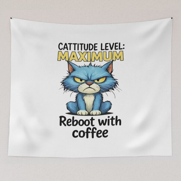 Item preview, Cattitude Level Maximum designed and sold by Penguin Mood .