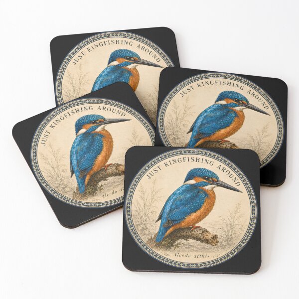 Item preview, Funny Kingfisher Gift Just Kingfishing Around Birdwatcher Gift Vintage Naturalist Art Kingfisher Shirt Bird Lover Gift designed and sold by Fanverse Merchandise.