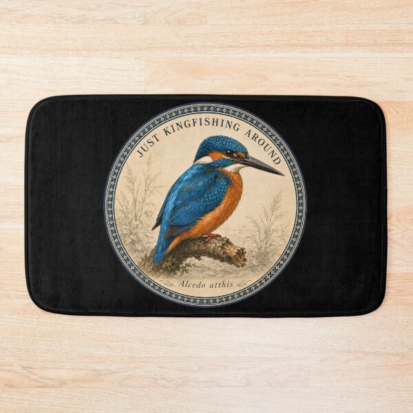 Item preview, Funny Kingfisher Gift Just Kingfishing Around Birdwatcher Gift Vintage Naturalist Art Kingfisher Shirt Bird Lover Gift designed and sold by Fanverse Merchandise.