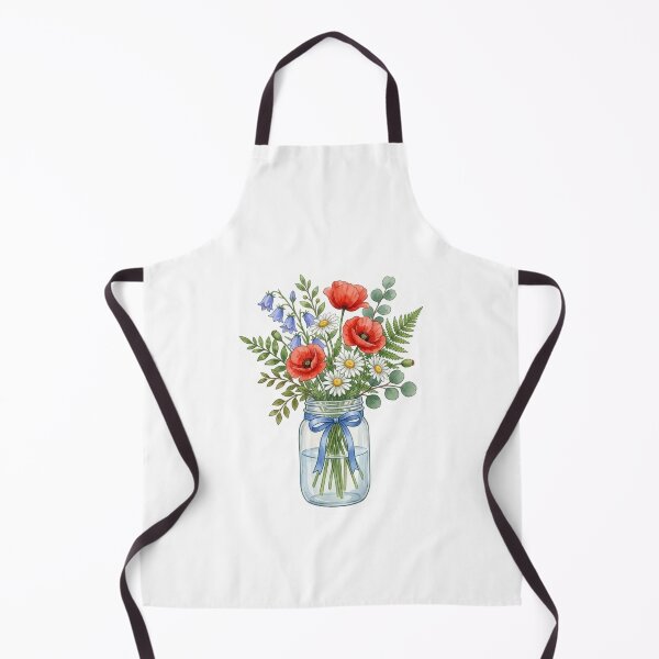 Item preview, Watercolor Wildflower Mason Jar Bouquet Botanical Art Print Floral Gift designed and sold by raedattia.