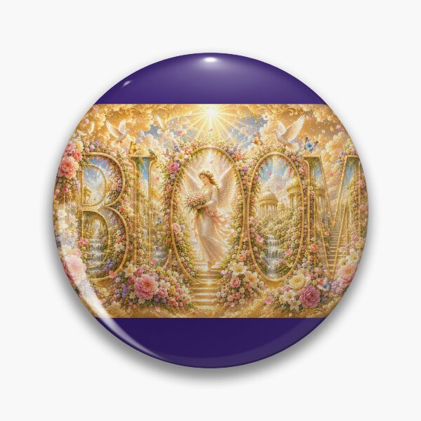 Item preview, BLOOM – Heavenly Garden Angel | Luxury Floral Fantasy Typography Art designed and sold by sunbowjp stadio.