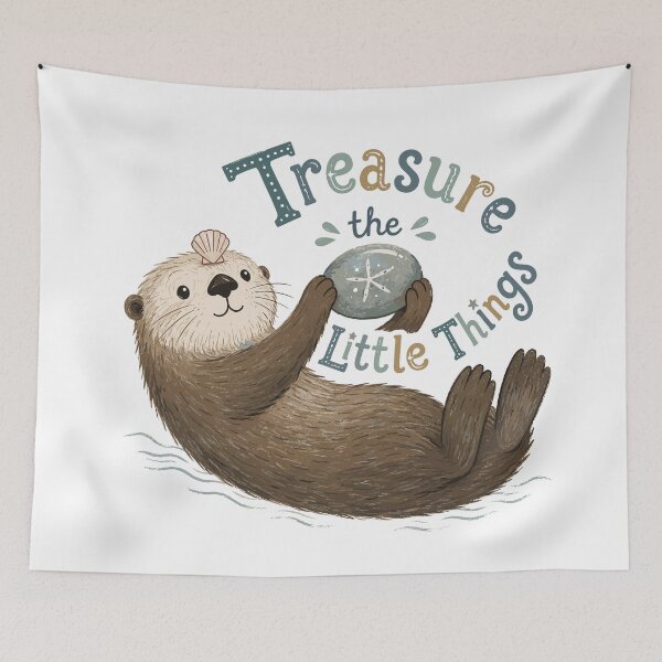 Item preview, Pebble Keeper - Cute Sea Otter designed and sold by bapupa.