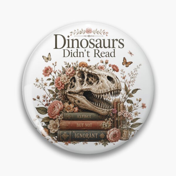 Item preview, Dinosaurs Didn't Read Extinct But Not Ignorant Floral Skull Books Shirt designed and sold by Yellowriversss.