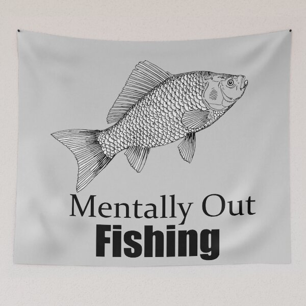 Item preview, Mentally Out Fishing Graphic Tee designed and sold by annenambiro.