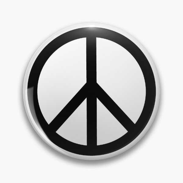 Item preview, Black Peace Sign Anti War Minimalist symbol designed and sold by pattern-archive.
